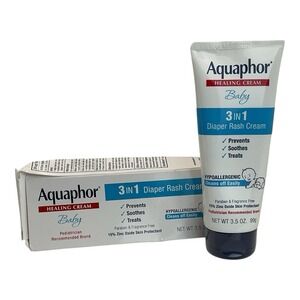 Aquaphor - Baby 3 in 1 Diaper Rash‎ Cream (3.5 oz) - Healing Treatment